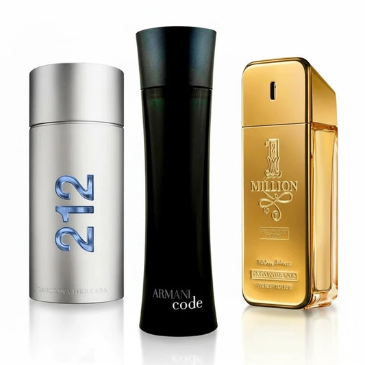 3er Herren-Parfumset — Goldverhangene Nacht